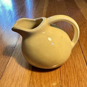 Vintage Hall tilted ball creamer in pale yellow- mid century modern kitchen